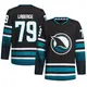 Men's Samuel Laberge San Jose Sharks ＃79 Authentic Black Alternate Primegreen Jersey