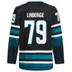 Men's Samuel Laberge San Jose Sharks ＃79 Authentic Black Alternate Primegreen Jersey