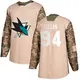 Youth Ryan Ellis San Jose Sharks ＃94 Authentic Camo Veterans Day Practice Jersey